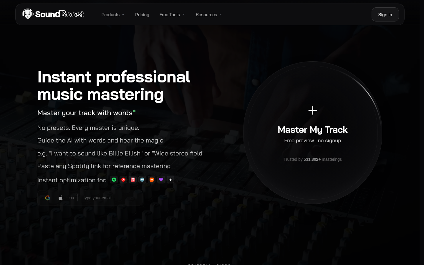 SoundBoost product screenshot