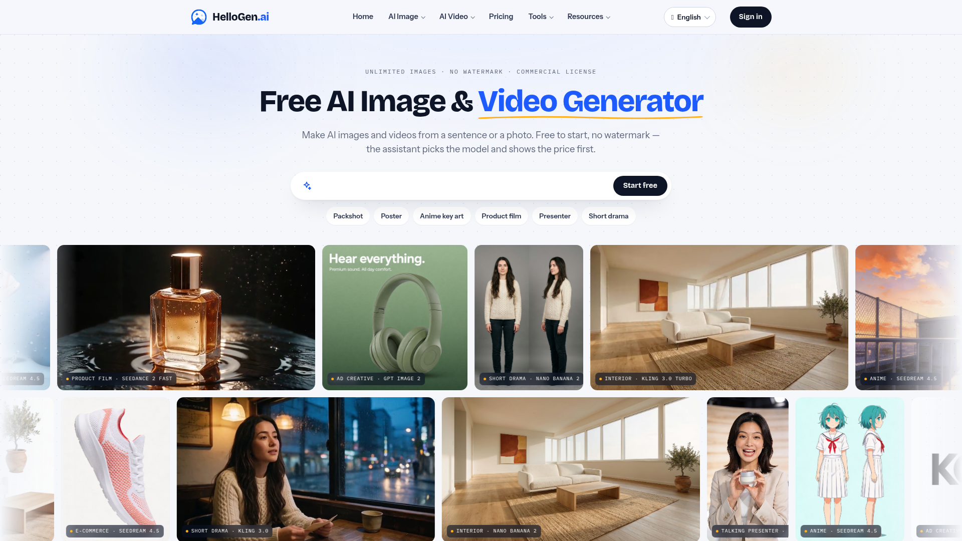 HelloGen product screenshot