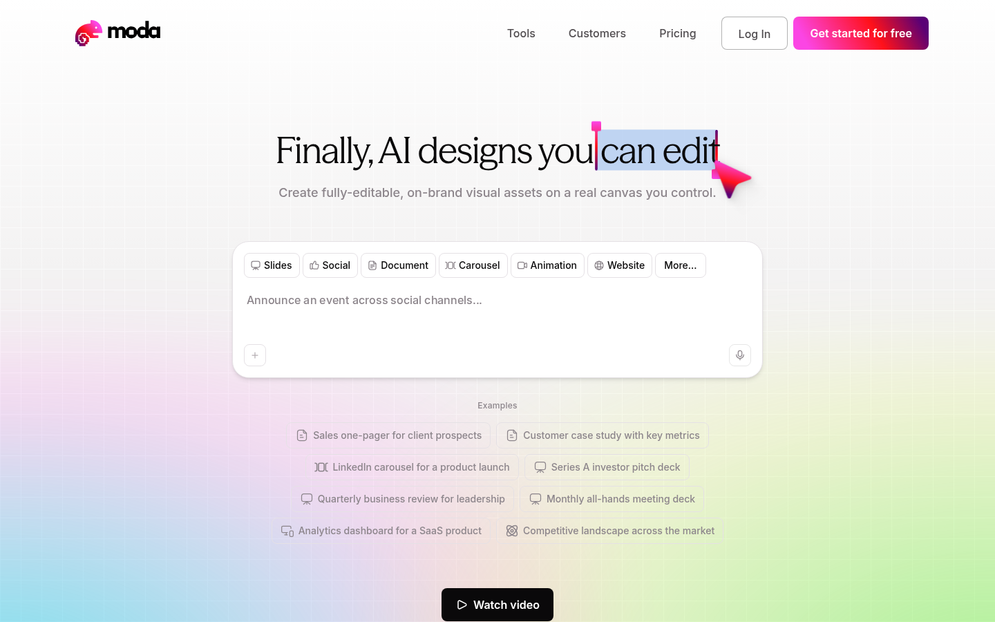 moda.app product screenshot