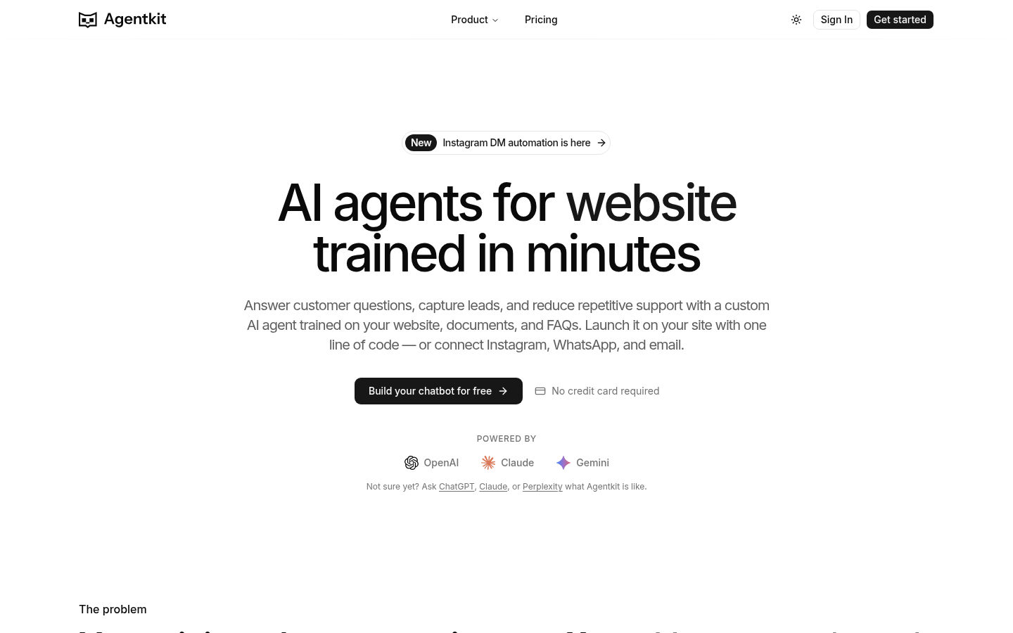 Agentkit product screenshot