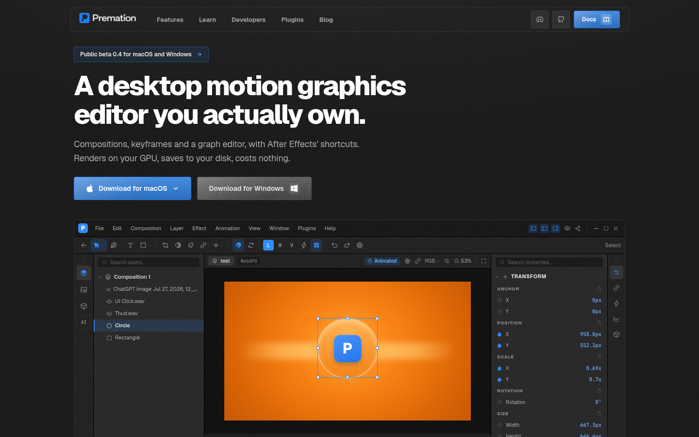 Premation product screenshot