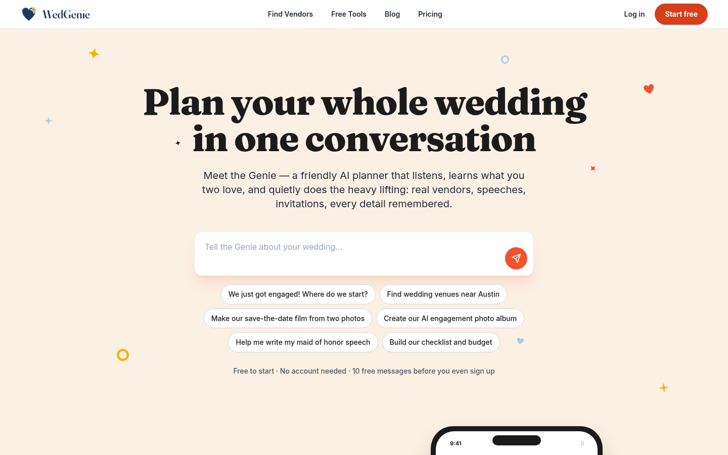 WedGenie product screenshot