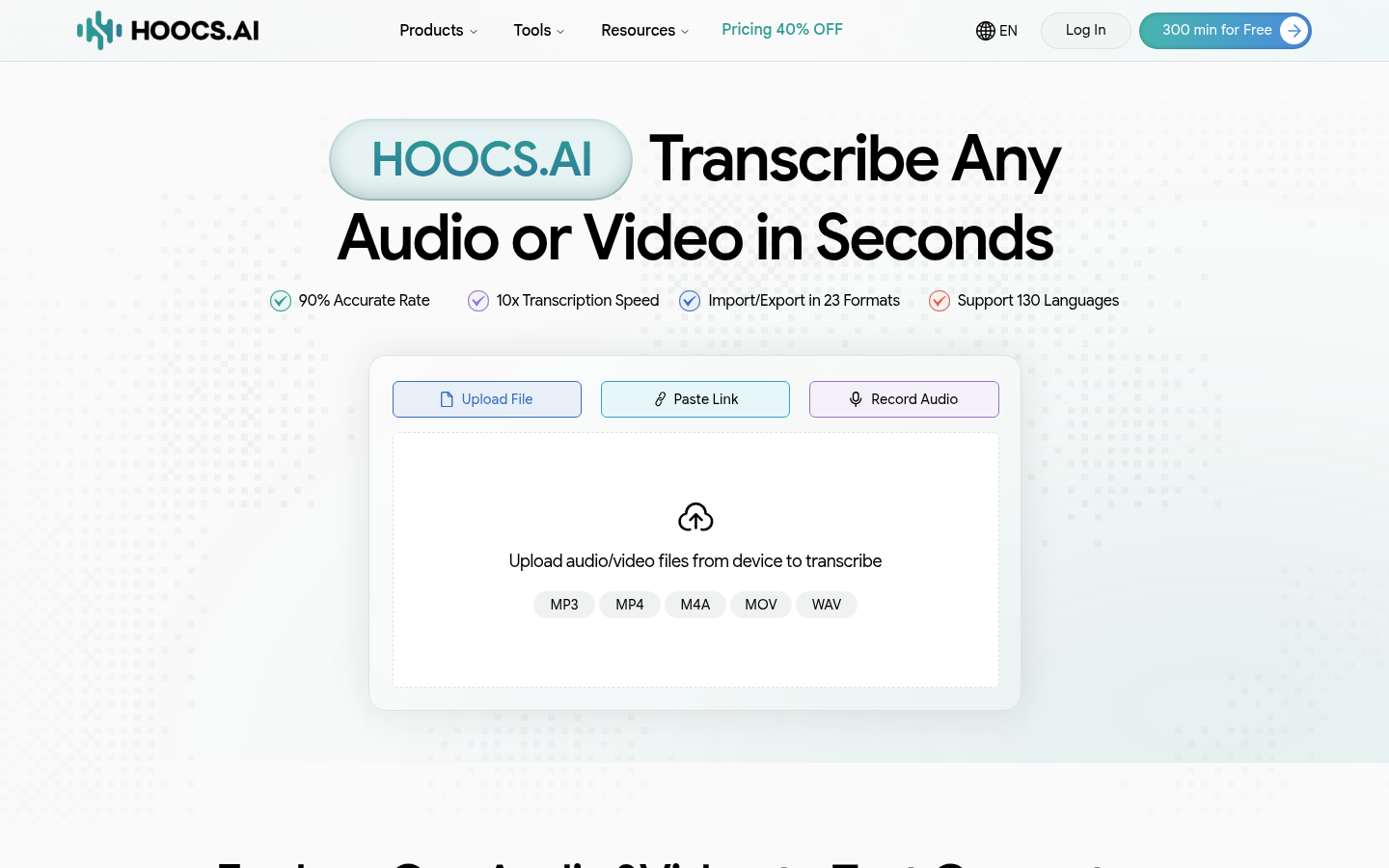 Hoocs AI product screenshot