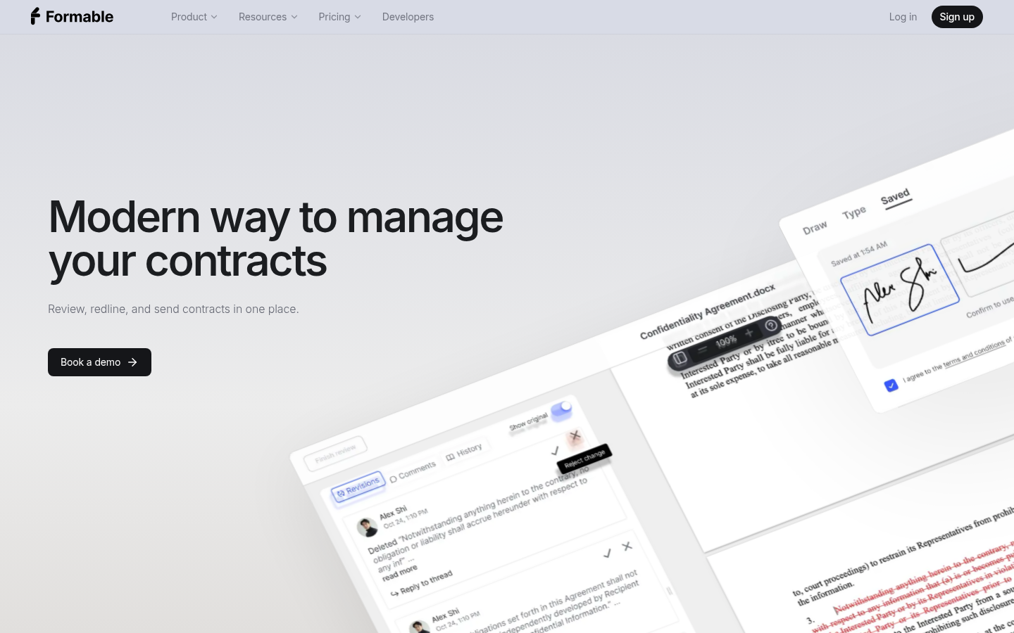 Formable product screenshot