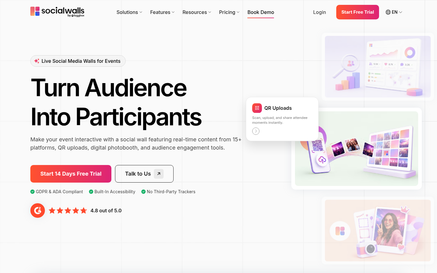 Social Walls by Taggbox product screenshot