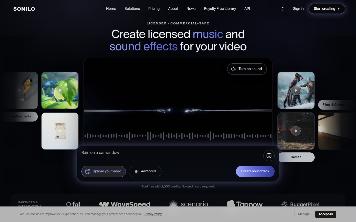 Sonilo product screenshot