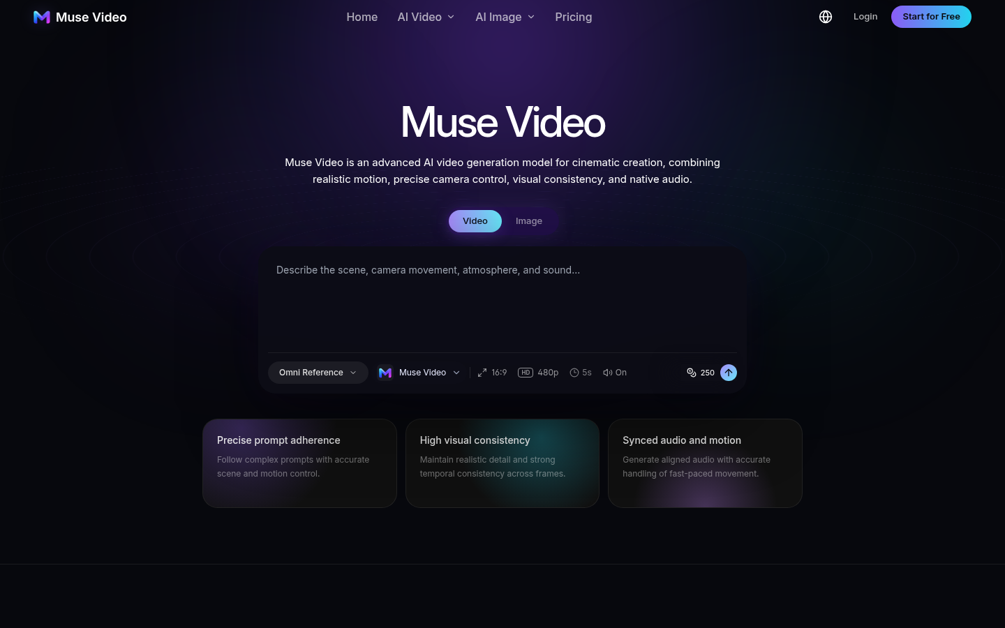Muse Video product screenshot