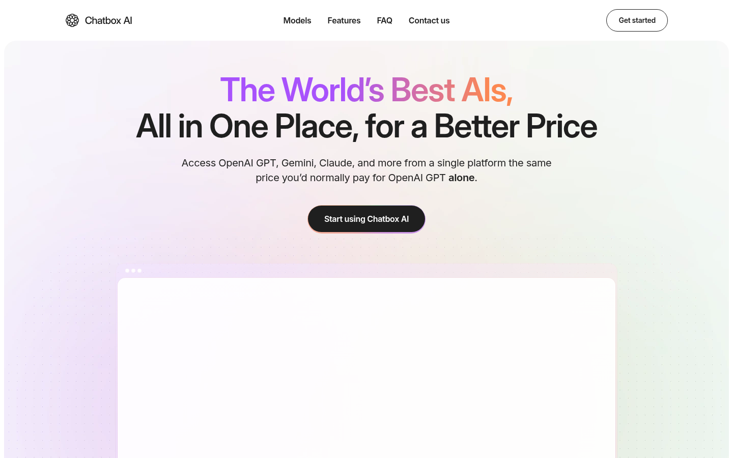 Chatbox AI product screenshot