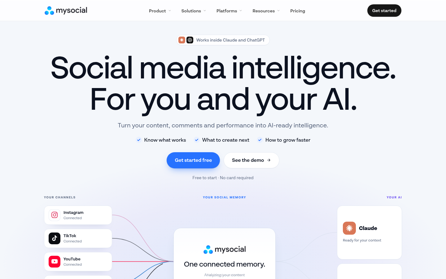 Mysocial product screenshot