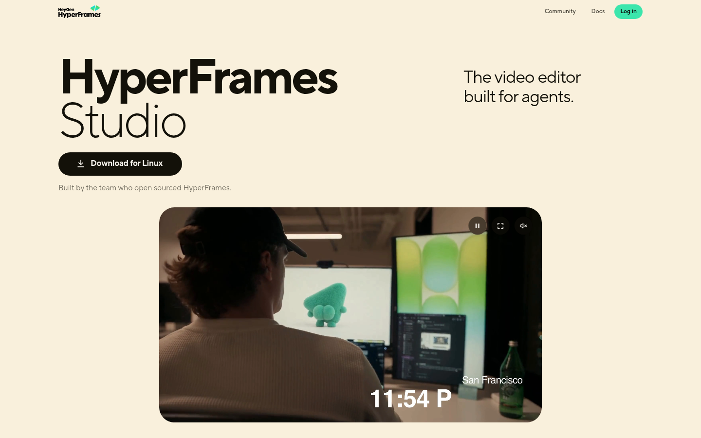 HyperFrames Studio product screenshot