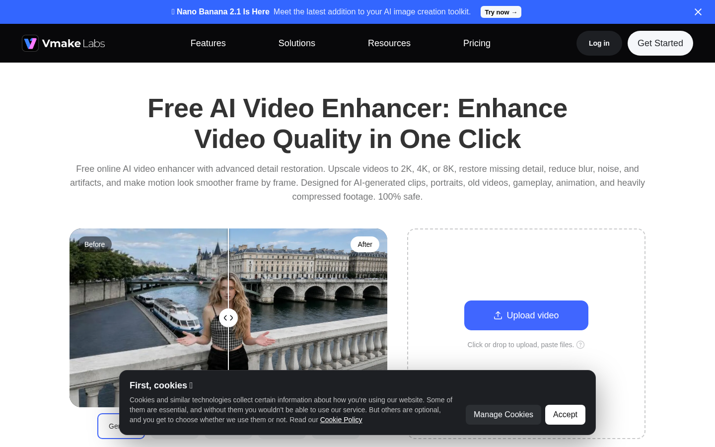 Vmake Labs Video Enhancer product screenshot