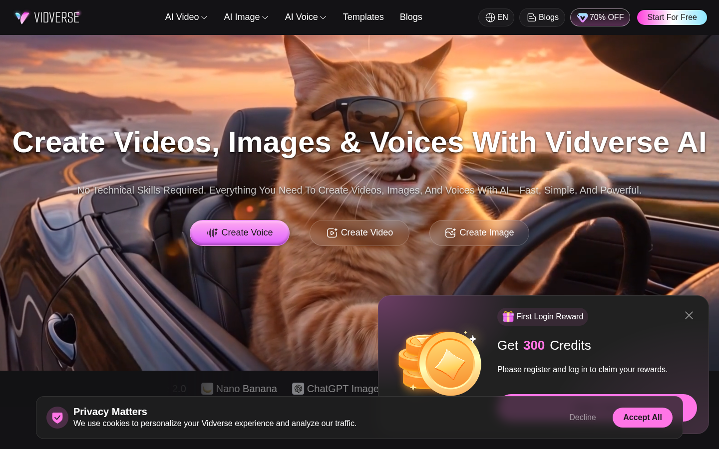 Vidverse AI product screenshot