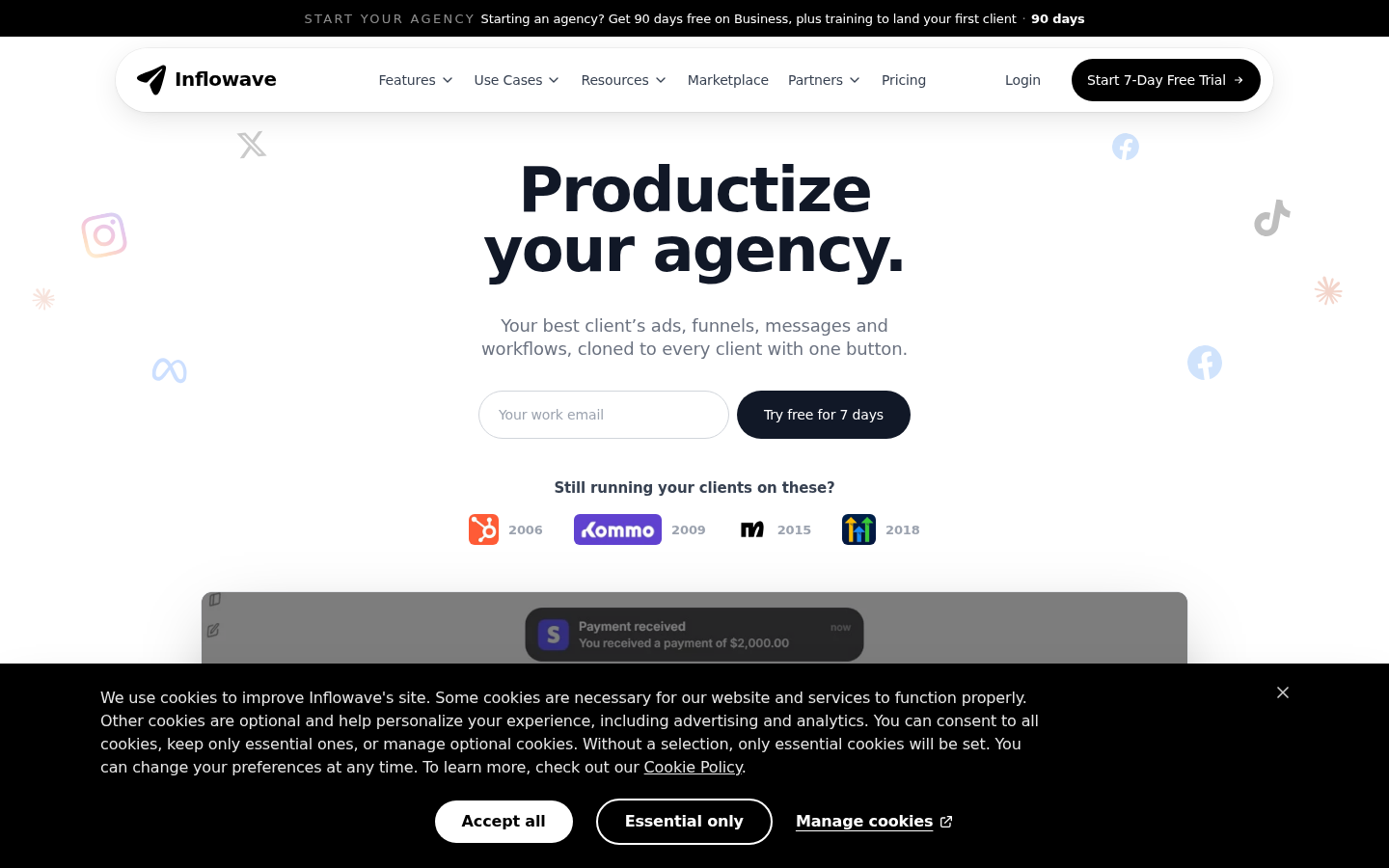 Inflowave product screenshot