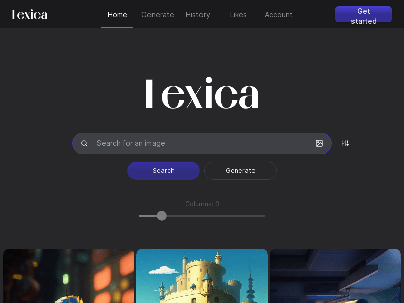 Lexica product screenshot