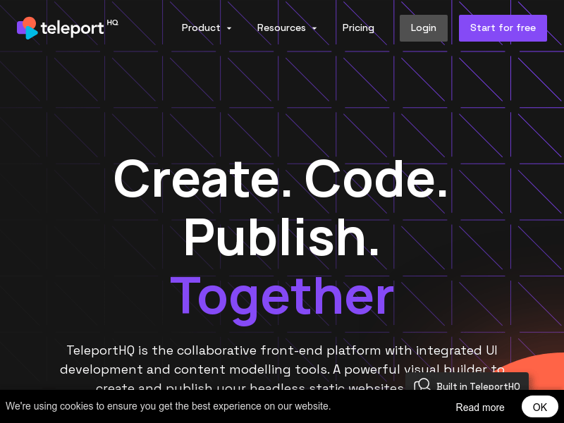 Teleporthq product screenshot