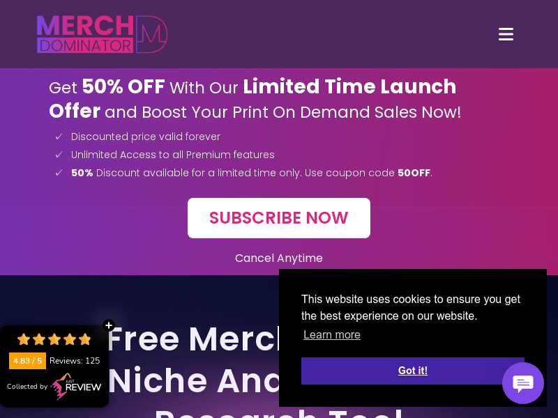Merch Dominator product screenshot