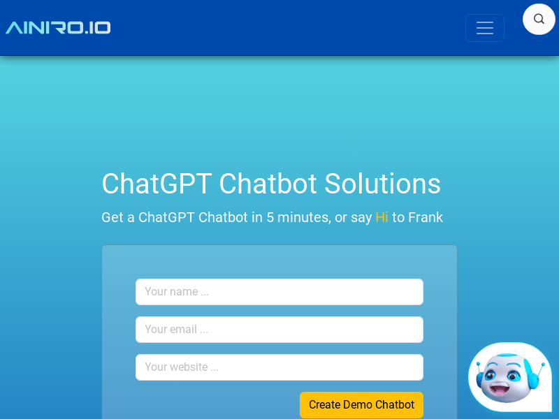 AINIRO product screenshot