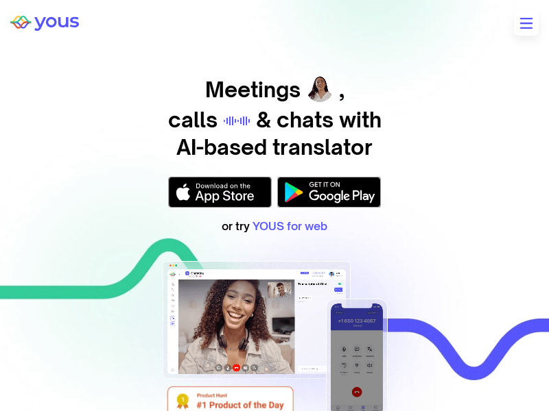 YOUS product screenshot