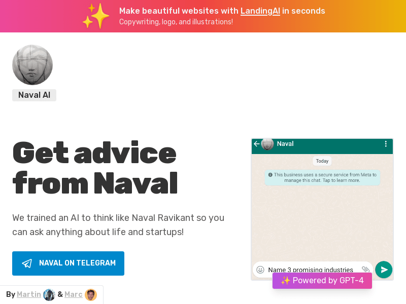 Naval AI product screenshot