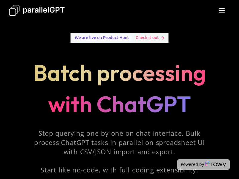 ParallelGPT product screenshot