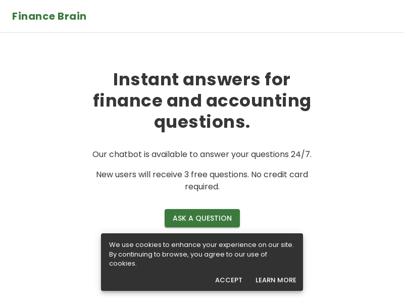 Finance Brain product screenshot