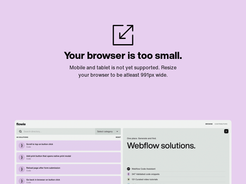 Flowie product screenshot