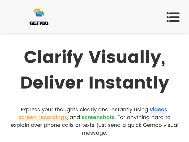 Gemoo product screenshot