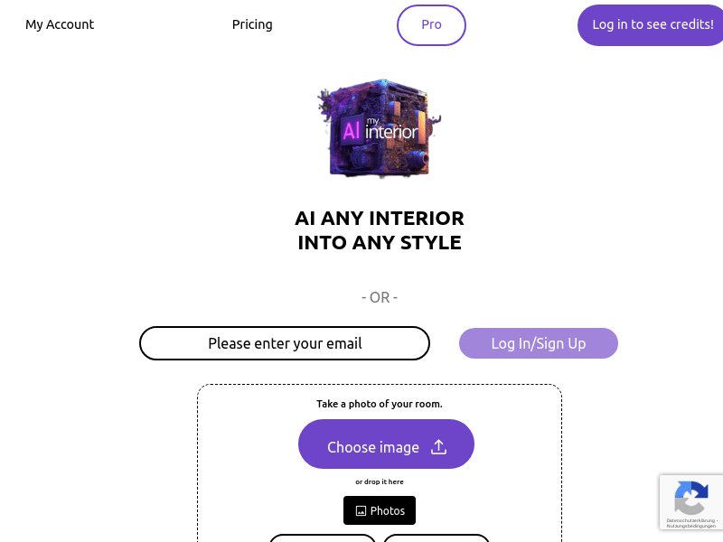 AI My INTERIOR product screenshot