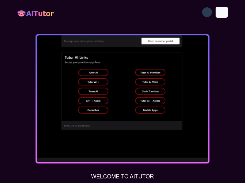 AI Tutor product screenshot