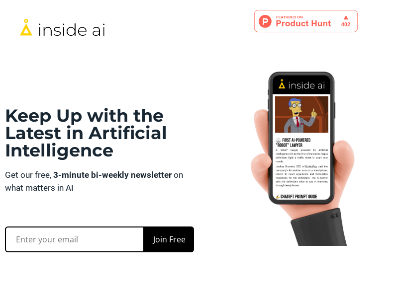 Inside AI product screenshot