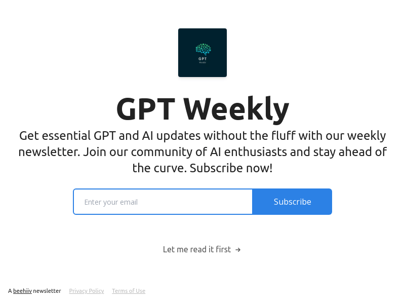 GPT Weekly product screenshot