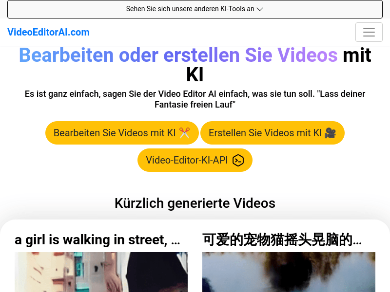 Video Editor AI product screenshot