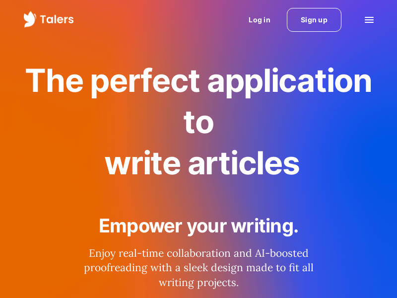 Talers product screenshot
