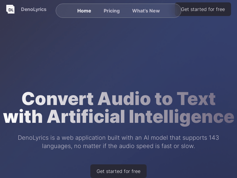 DenoLyrics product screenshot