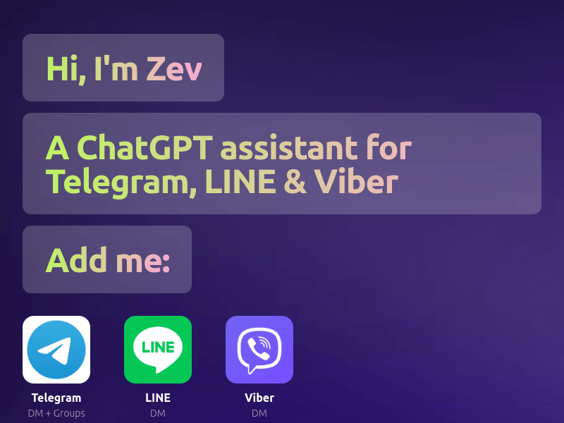 ZevBot product screenshot