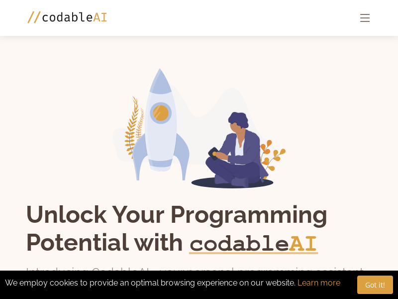 CoableAI - Code Writing & Debugging product screenshot