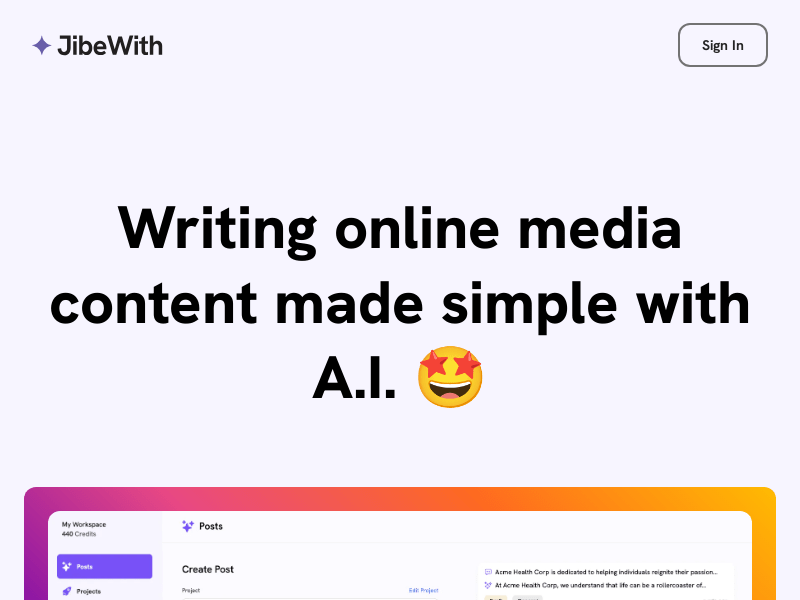 JibeWith product screenshot