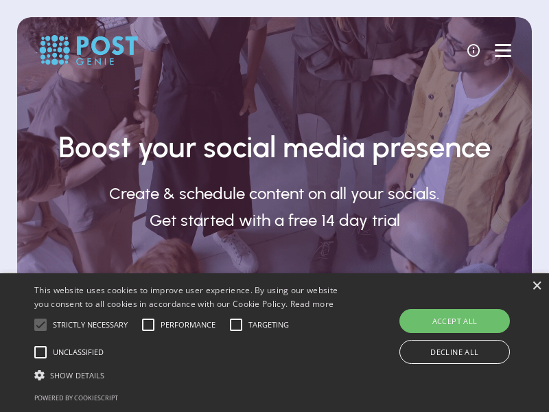 Post Genie product screenshot