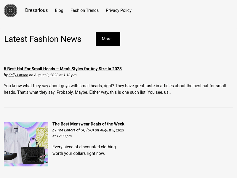 Dressrious product screenshot