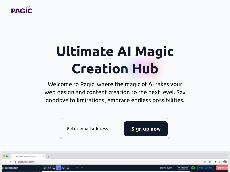 Pagic product screenshot
