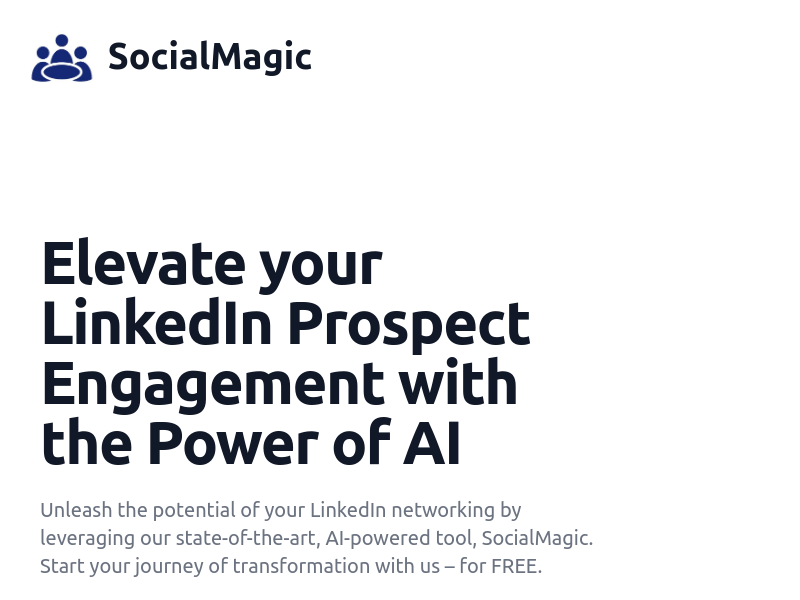 Social Magic AI product screenshot