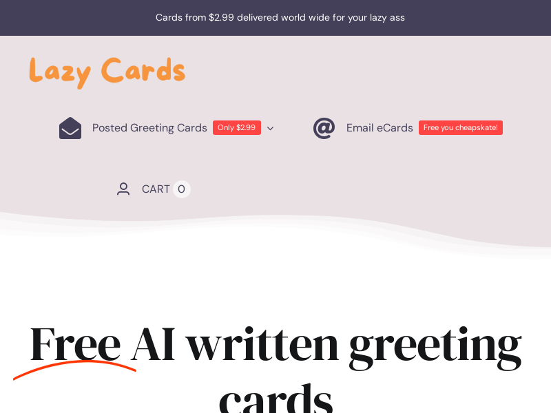Lazy Cards product screenshot