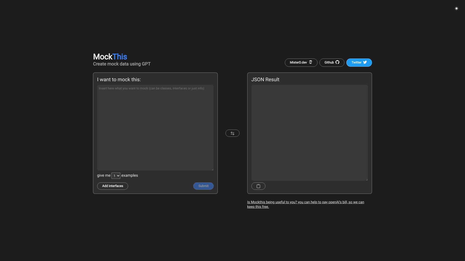 MockThis product screenshot