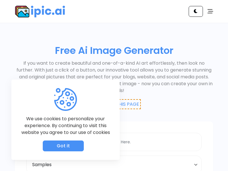 iPic.ai product screenshot